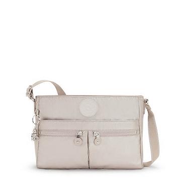 Kipling New Angie Metallic Crossbodytassen Beige | BE 1199XY